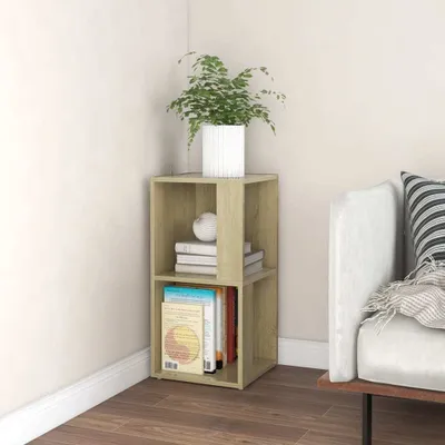 Produktbild von Mehrzweckschrank, Flurschrank Eckregal Sonoma-Eiche 33x33x67 cm Holzwerkstoff - Kommoden CC27342
