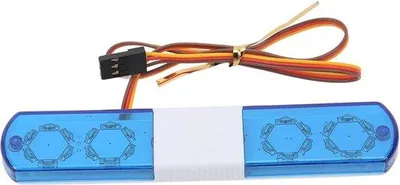 Produktbild von LED-Scheinwerfer-Set für RC-Cars - 4-Modi-LED-Licht - Alarmerndes Blaulicht - für 1/8 und 1/10 RC-Fahrzeuge