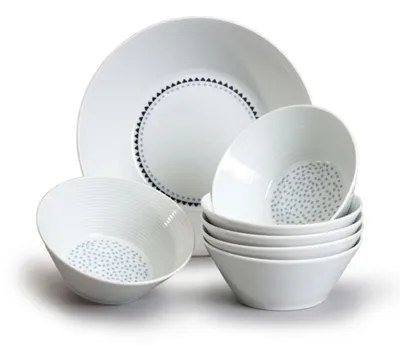 Obrázek produktu pro Thun 1794 Lea, kompotová souprava, modré kamínky, porcelán, 7 d., Thun