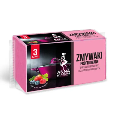 Obrázek produktu pro 3x houba na mytí nádobí SCHWAMM houba na nádobí hadr na čištění houba na čištění růžová