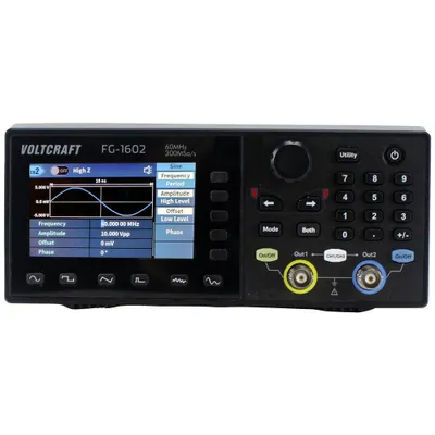 Obrázok produktu pre VOLTCRAFT FG-1602 Funktionsgenerator netzbetrieben 1 µHz - 60 MHz 2-Kanal Arbiträr (VC-13082815)