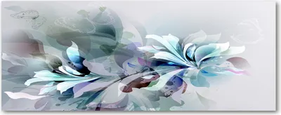 Produktbild von Tulup® Küchenrückwand Spritzschutz aus Glas -125x50 -Spritzschutz auf gehärtetes Glas Blumen & Pflanzen Abstrakte Blumen