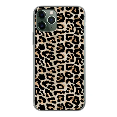 Produktbild von MuchoWow® Handyhülle Schutzhülle Hülle für iPhone 11 Pro Pantherdruck - Braun - Luxus Silikon Softcase Handy Hülle - Handy
