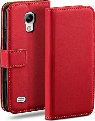 Produktbild von moex® Book Case kompatibel mit Samsung Galaxy S4 Mini - Hülle 360 Grad klappbar, Rot