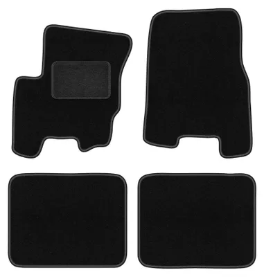 Obrázok produktu pre Velúrové autokoberce pre: SsangYong Korando II (KJ) 1998-2006 (SUV) – sada 4 ks, čierne, na mieru – Wielganizator LUX