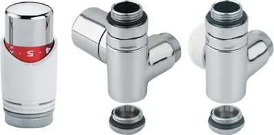Produktbild von XIMAX Design Thermostatset für Mischbetrieb "15 mm Kupferrohr / Weiß", 10493
