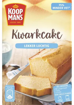 Produktbild von Koopmans Kwarkcake Backmischung 400g – Saftiger Quarkkuchen zum Selberbacken