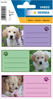 Image de Étiquettes scolaires Herma Vario « Chiens »