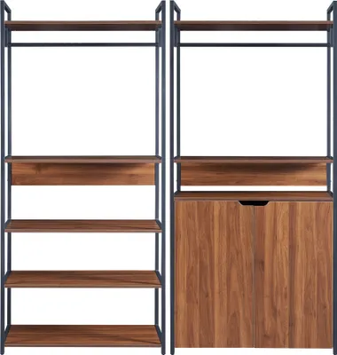 Image de Portemanteau set de 2 'Larem' 1 armoire 7 étagères