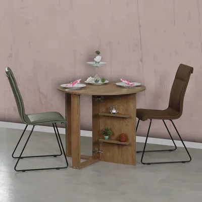 Immagine prodotto di Skye Decor, Middle - Caucasian Oak, tavolo pieghevole, rovere caucasico, 100% pannelli truciolari rivestiti in melamina, 90 x 45 x 77 cm