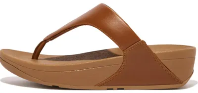 Productafbeelding van FitFlop Lulu Lederen Teenslipper BRUIN 39