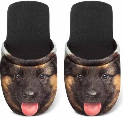 Produktbild von Betz Hausschuhe Pantoffel Pantolette Slipper Sie und Ihn Hund Jersey Gr. M / L Größe - M