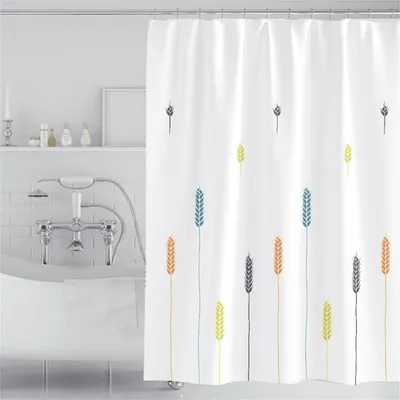 Produktbild von Wasserdichter Duschvorhang, Badewannenvorhang mit Haken, schimmelresistent, weiß – 100 x 180 cm
