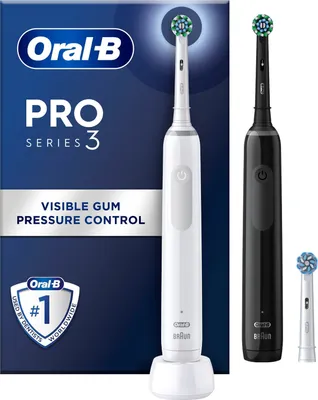 Produktbild von Oral-B PRO 3 3900 Duopack Black-White Edition JAS22
