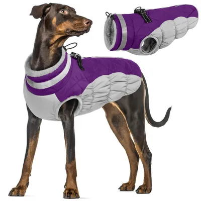 Produktbild von Hundejacke Wasserdicht Warm Fleece Lila 3XL