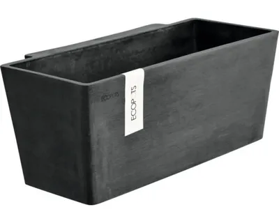 Obrázek produktu pro Květináč Ecopots Manhattan plastový Ø 33,4 cm 35 x 17,2 x 15 cm šedý