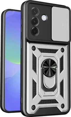 Produktbild von Samsung Galaxy A37 Hülle - Coverup Armor Ring Ständer Back Cover mit Kamera Schutz - Grau