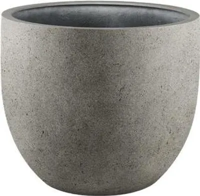 Zdjęcie produktu dla Doniczka z naturalnego betonu, średnica 55 cm, wysokość 46 cm – duża doniczka o wyglądzie betonu