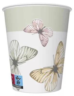 Produktbild von Schmetterling Light Kunststoffbecher 8 Stk 250 ml