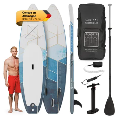 Image de Capital Sports Lanikai Cruiser 9.8, planche à pagaie gonflable, kit avec planche SUP, 305 × 77 × 10