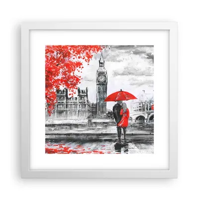 Produktbild von Gerahmtes Poster - Weißer Rahmen - London Architektur big ben - 30x30 cm - Wand Bild - Wanddeko - Wandbilder - Wandposter - Bilderrahmen - Bilder - Kunstdruck - Wandbild - P2WAC30x30-3153