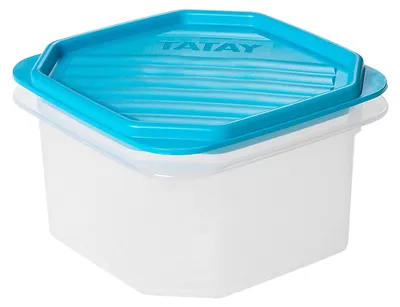 Vorratsdose 0,6 l mit Druckdeckel, 12x12x7,5 cm, BPA-frei