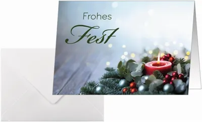 Produktbild von Sigel 25 Weihnachtskarten Candlelight Cheer DIN A6 - 250 g/m²