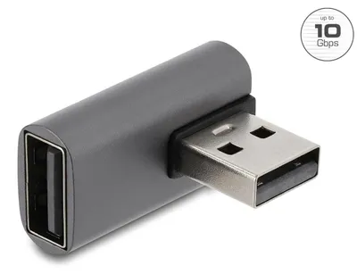 Imagen del producto de Adaptador USB de 10 Gbps, conector tipo A, ángulo de 90 grados, carcasa de aluminio