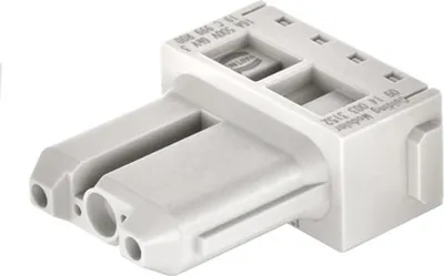 Image de HARTING Han Guiding PE Module Insert femelle (F) Connexion à sertir, 2 pôles 500 V, 16 A - 1 pièce
