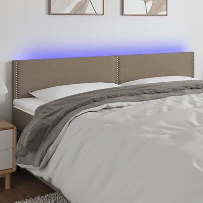 Produktbild von CLORIS Bettkopfteil LED Kopfteil Taupe 180x5x78/88 cm Stoff , 10,6 kg