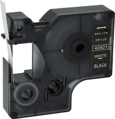 Produktbild von vhbw Schriftband-Kassette Ersatz für Dymo D1, 40921 für Etiketten-Drucker 7m x 9mm Weiß auf Schwarz