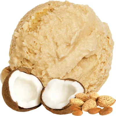Image de Lait de coco amande Glace végétalienne en poudre sans sucre, sans lactose 1 kg