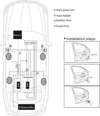Immagine prodotto di 20W altoparlante auto cupola tweeter basso altoparlante sistema audio componente