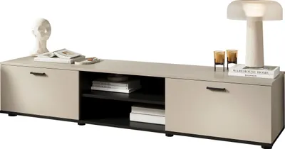 Produktbild von MIRJAN24 TV-Lowboard Soho 180 S-3, Lowboard (Farbe: Cashmere / Cashmere + Schwarz)