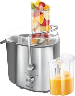 Image de Centrifugeuse Sencor SJE1055SS, 800W, 1.6L Bac à Pulpe, Bac à Jus 0.75L, Gris