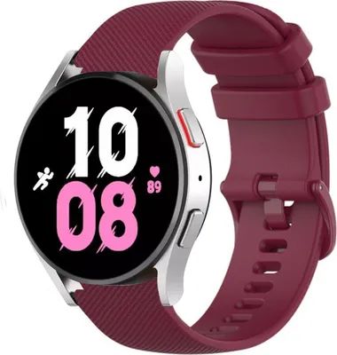 Produktbild von Strap-it Samsung Galaxy Watch 5 - 44mm Luxus-Silikonarmband (DunkelRot)
