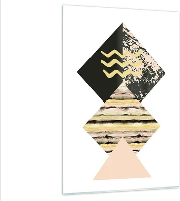 Produktbild von Bilder auf glas - Einteilig - Abstraktion Diamant Gürtel - 80x120cm - Glasbilder - Wandbilder - Bilder - Wanddekoration aus Glas - Glas Bilder - Wandbild auf Glas - GPA80x120-4303