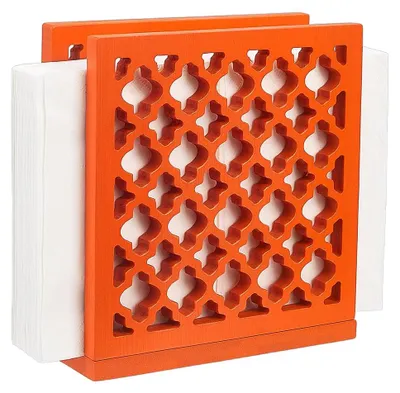 Serviettenhalter aus Holz, 15x6x15 cm, geometrisches Design
