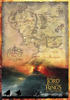 Produktbild von Herr der Ringe Poster Die zwei Türme Mittelerde 68 x 98 cm