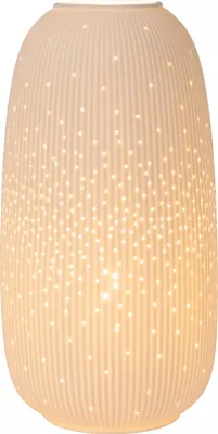 Zdjęcie produktu dla Lampa stołowa porcelanowa biała 33 cm E14 Flores Lucide