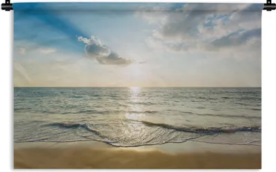 Produktbild von MuchoWow® Wandteppich Wandbehang Meer - Sommer - Strand 90x60 cm Tapisserie Dekoration Wandtuch - Wandskulpturen - Bildteppich