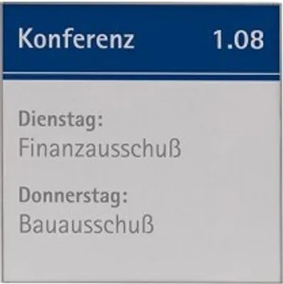 Produktbild von RIO Türschild, Format: 180x180 mm