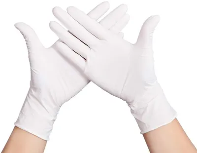 Produktbild von Nitrilhandschuhe Weiß Gr. M | 100 Stück | Latexfreie Einweghandschuhe, Gummihandschuhe in Spenderbox | Koch-/Küchen-Handschuhe & Lebensmittelecht