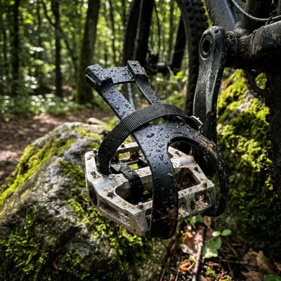 Image de Crochet de pédale MTB en plastique noir