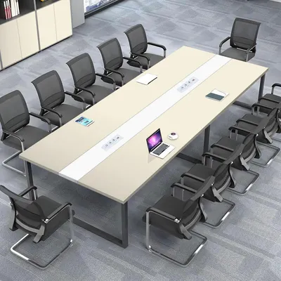 Image de Table de conférence avec gestion des câbles, dimensions 200x120x74 cm