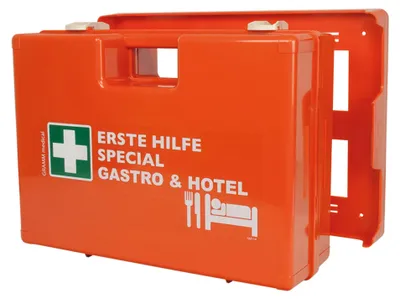 Zdjęcie produktu dla Apteczka SPECIAL Gastro & Hotel z zawartością zgodną z normą DIN 13 157 + wyposażenie dodatkowe