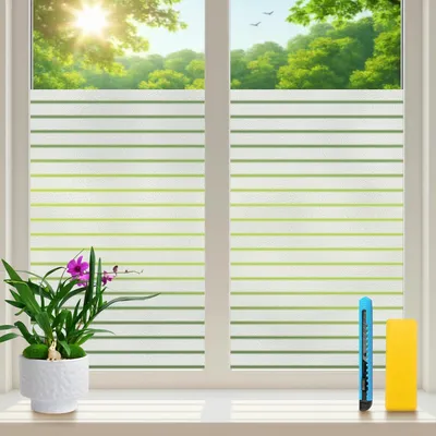 Obrázok produktu pre Okenná fólia 44.5 x 120 cm, prúžky, samolepiaca, pre súkromie