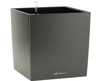 Obrázek produktu pro LECHUZA CUBE 50, Květináč, Volně stojící, Polypropylen (PP), Tmavě šeda, Vnitřní, Černá