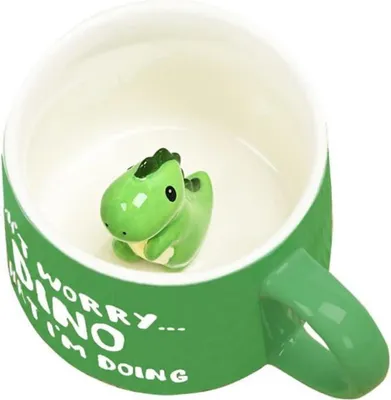 Image de Dinosaure Céramique Tasse Personnalisée Drôle Kawaii 230 ml, Cadeaux Femmes Hommes Filles
