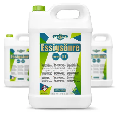 Produktbild von 15 Liter Essigsäure 49,9% für Haushaltsgebrauch